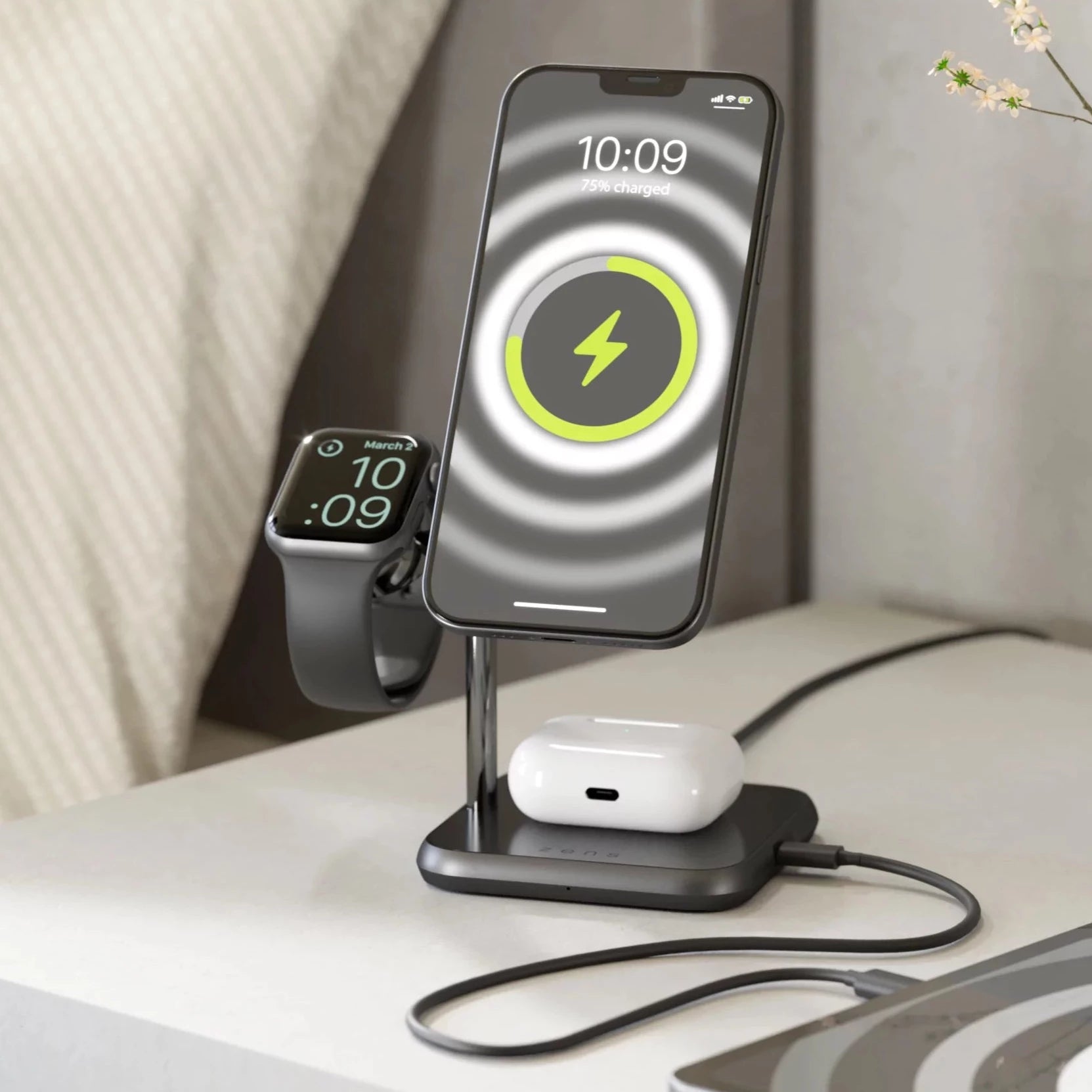 ZENS, 4-in-1 MagSafe + Watch Wireless Charging Station