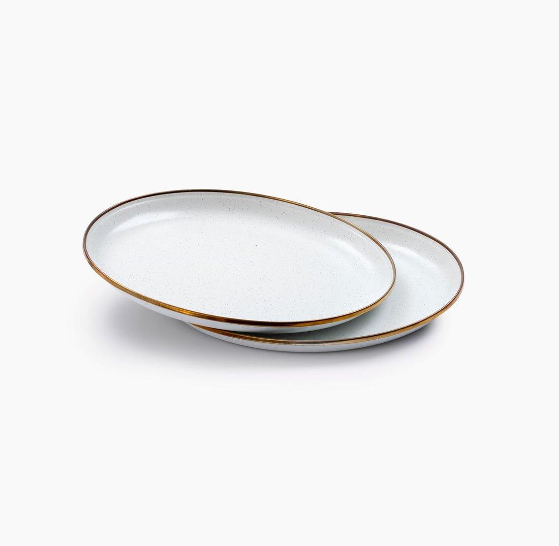 Barebones, Barebones Enamel Salad Plate - Set of 2