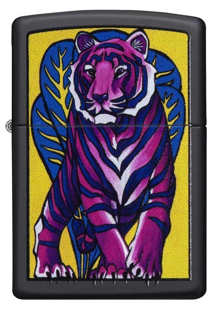 Zippo, (Clearance) Zippo Tattoo Tiger Matte Black Windproof Lighter (29714)