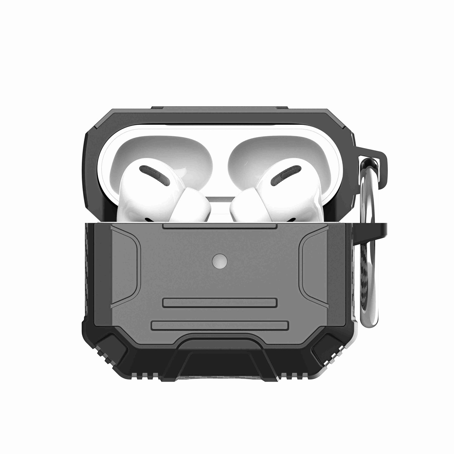 HRWireless, For AirPods 3 Rugged ShockProof Hybrid With Metal Hook Case Cover