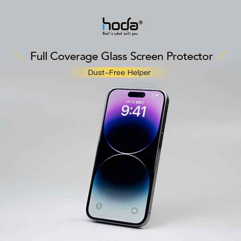 Hoda, Hoda 0.33mm Full Coverage Tempered Glass with Helper for iPhone 15 Series - Clear