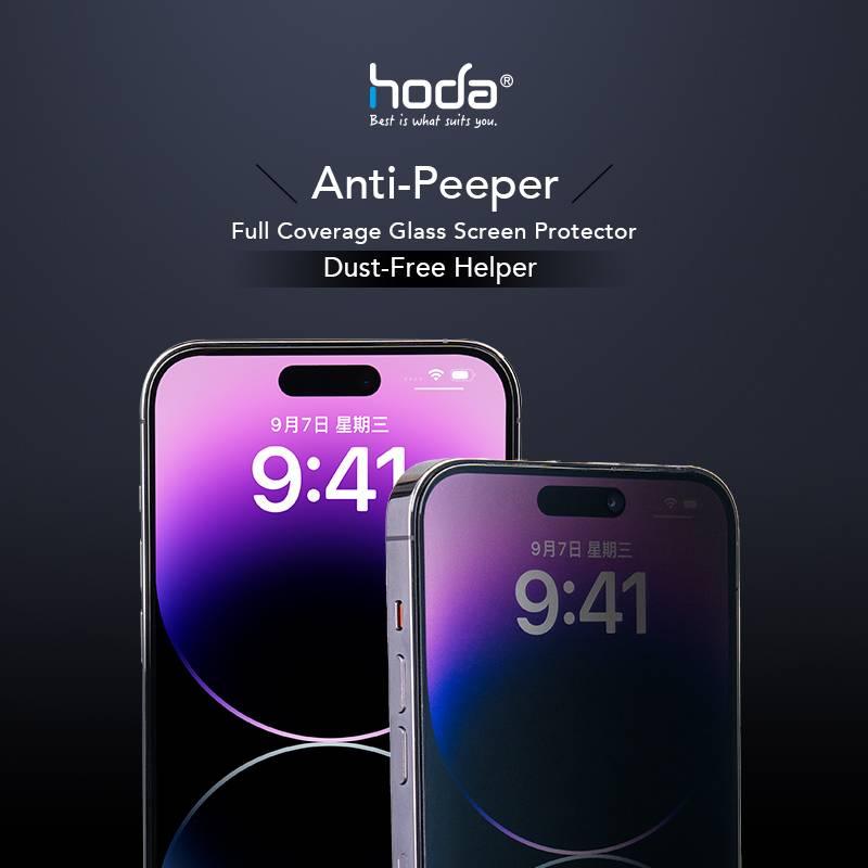 Hoda, Hoda Anti-Peeper (Privacy) Full Coverage Tempered Glass with Helper for iPhone 15 Series