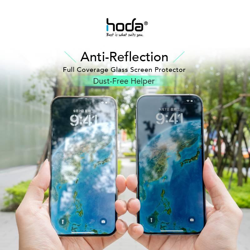 Hoda, Hoda Anti-Reflection Full Coverage Tempered Glass with Helper for iPhone 15 Series