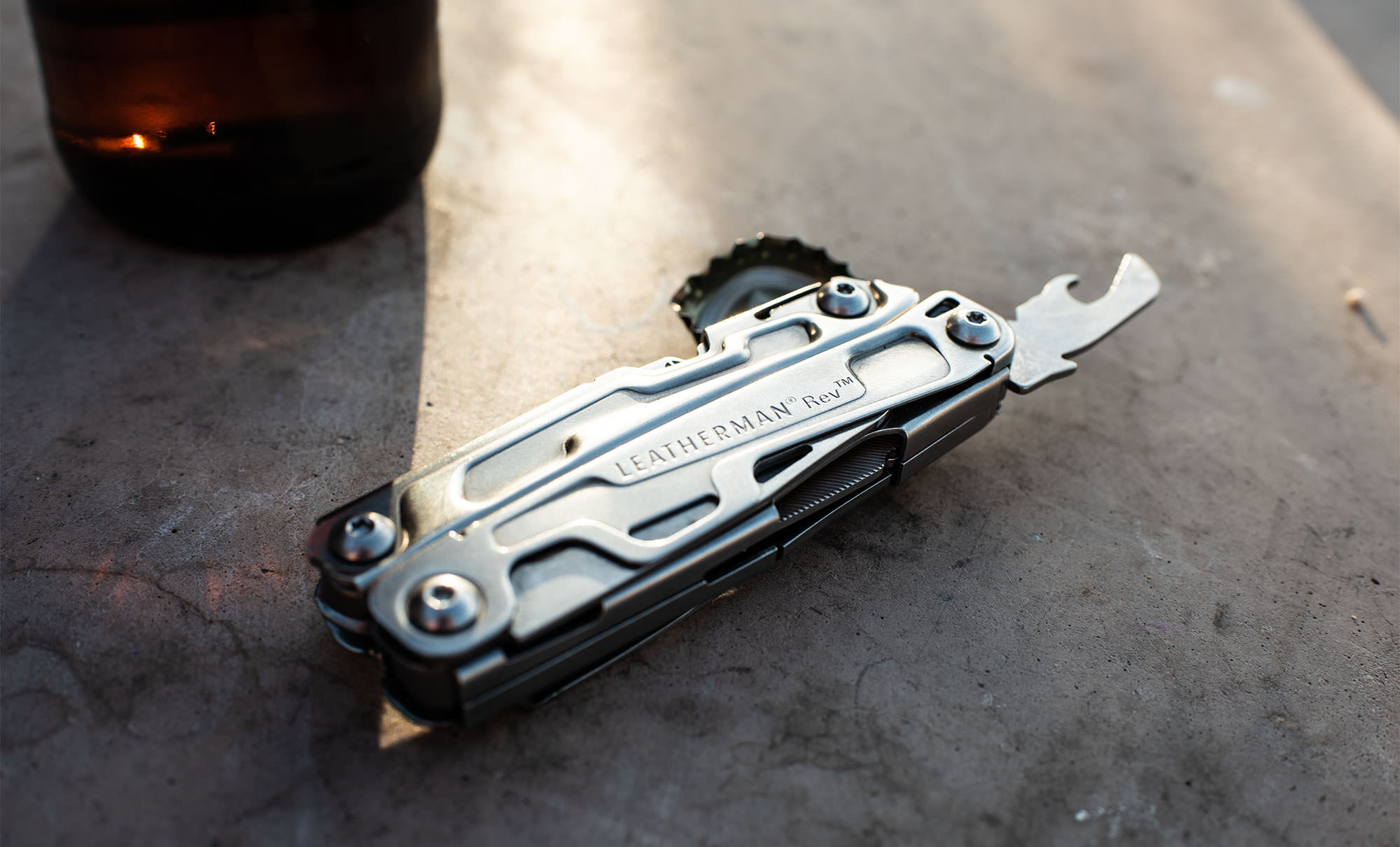 Leatherman Rev with bottle opener deployed