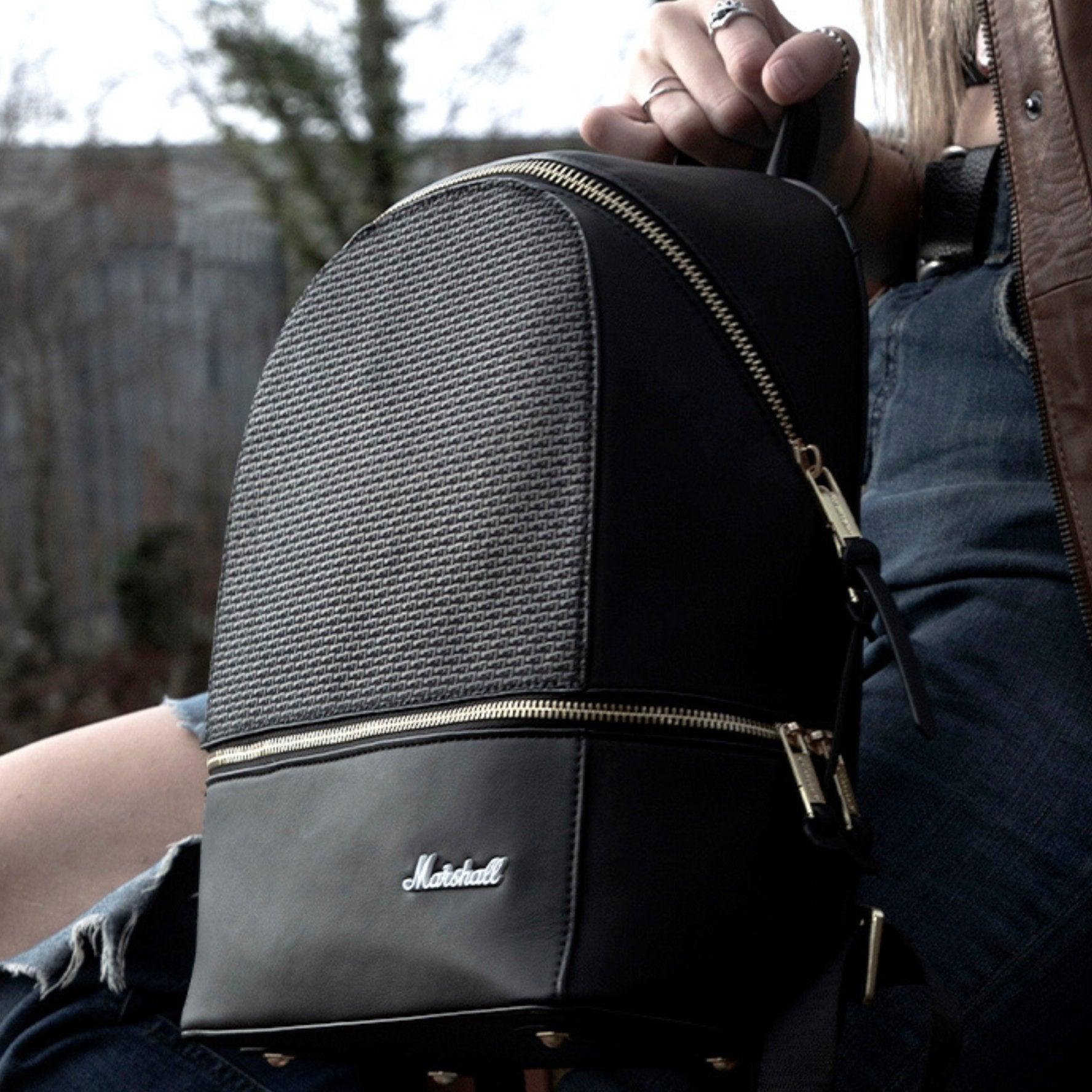 Marshall, Marshall Downtown Backpack - Black/ Gold