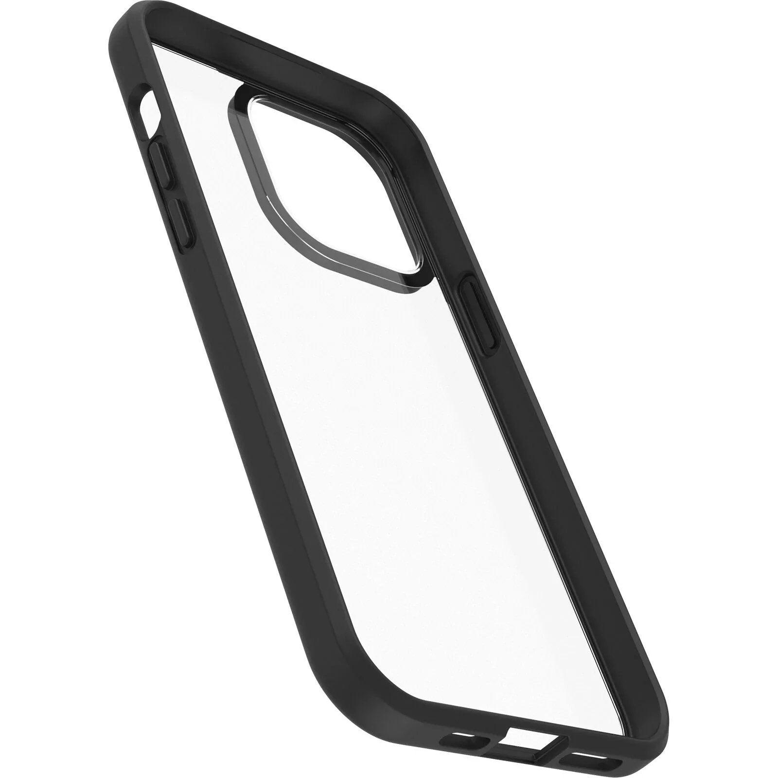 OTTERBOX, OtterBox React Series Antimicrobial Case compatible for iPhone 14 series - Black Crystal