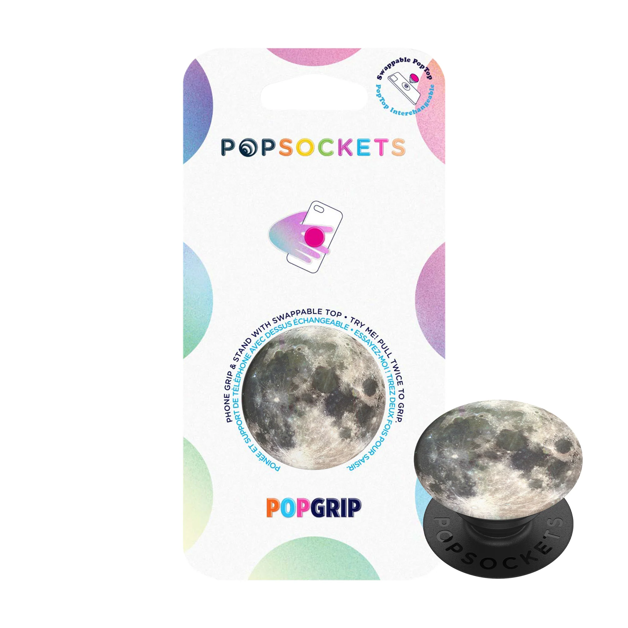 Popsockets, PopSockets Phone and Tablet Swappable PopGrip - Moon