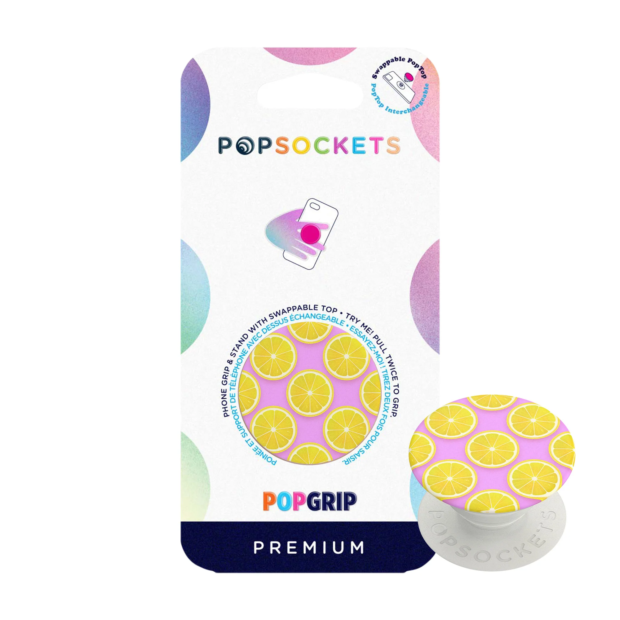 Popsockets, PopSockets Phone and Tablet Swappable PopGrip - Pink Lemonade Slices