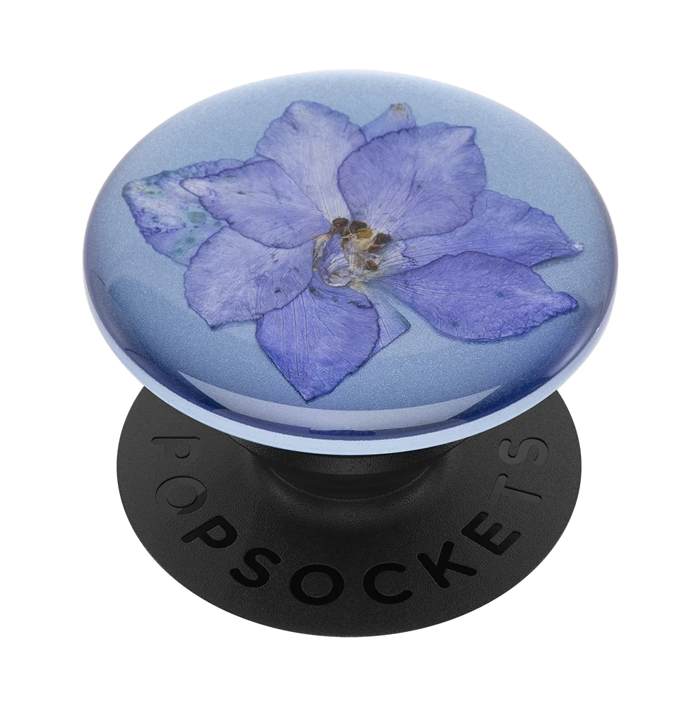 Popsockets, PopSockets Pressed Flower PopGrip Phone Grip & Stand - Purple Larkspur