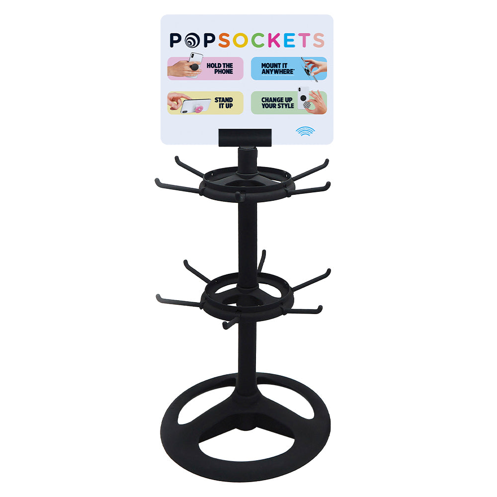 Popsockets, PopSockets - Two-Tier Spinner Display 72 units - Black