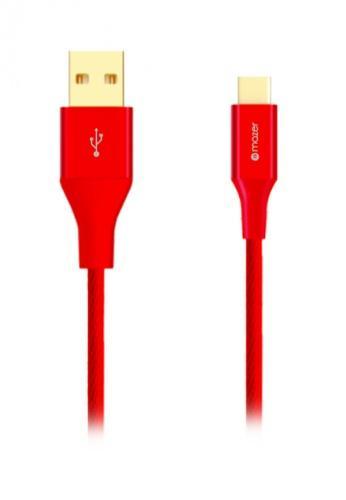 Mazer, (Promo) Mazer ALU.DURA.TEK USB-C to C Cable 3.1A 1.2M - Red