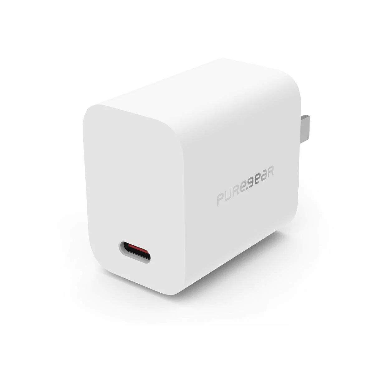 Puregear, PureGear LightSpeed 20W Single USB-C PD Wall Charger - White