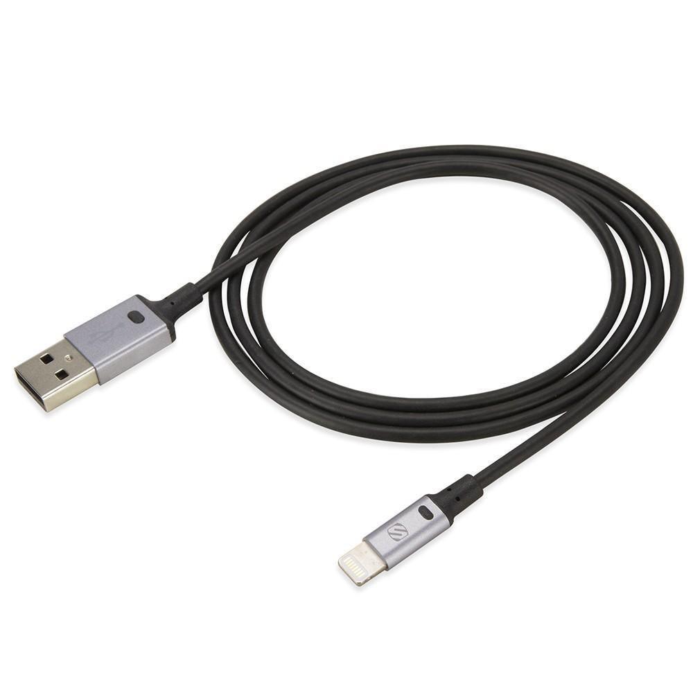 Scosche, Scosche StrikeLine II Charge and Sync Cable for Lightning Devices - Grey