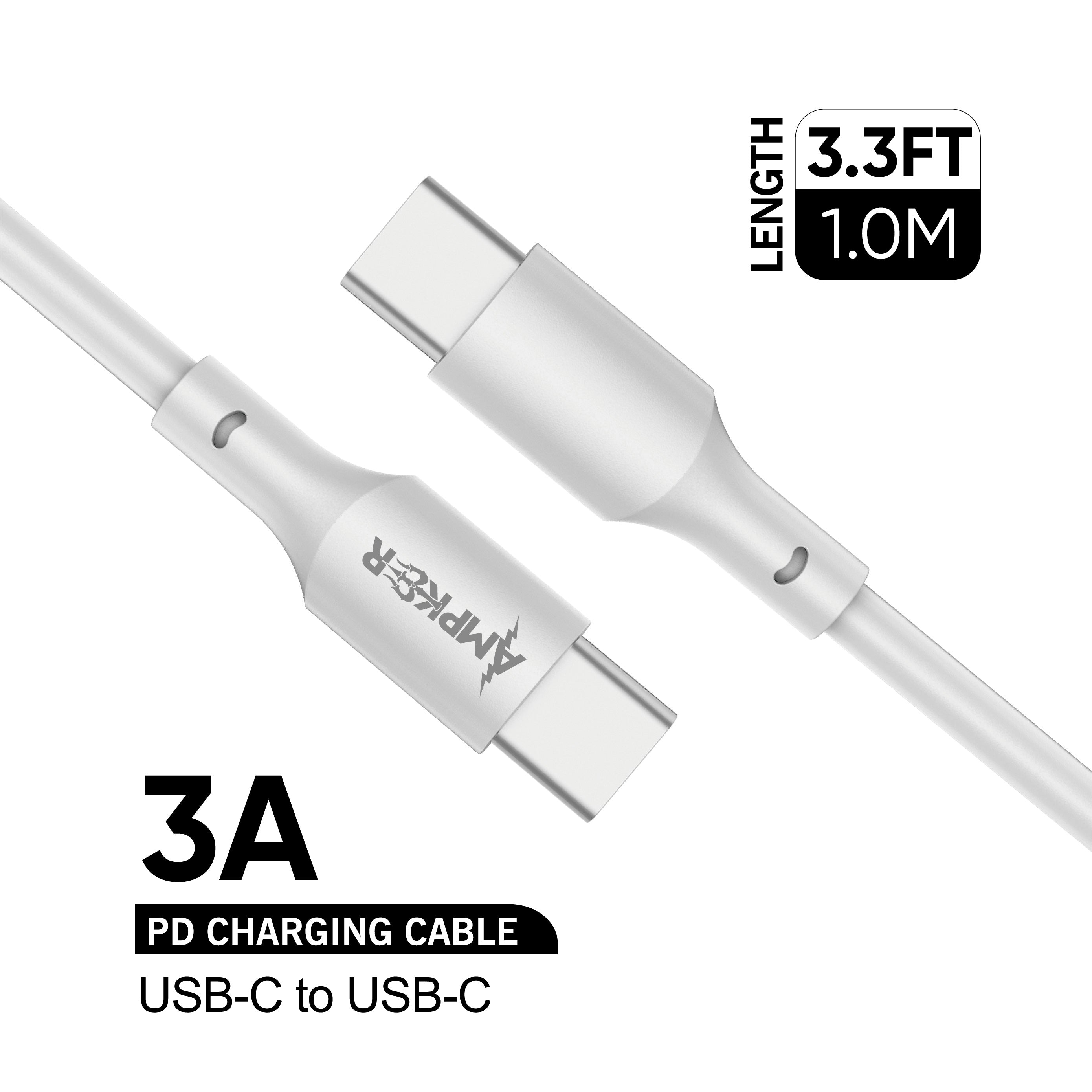 HRWireless, TYPE C to TYPE C PD 3A Charging Cable