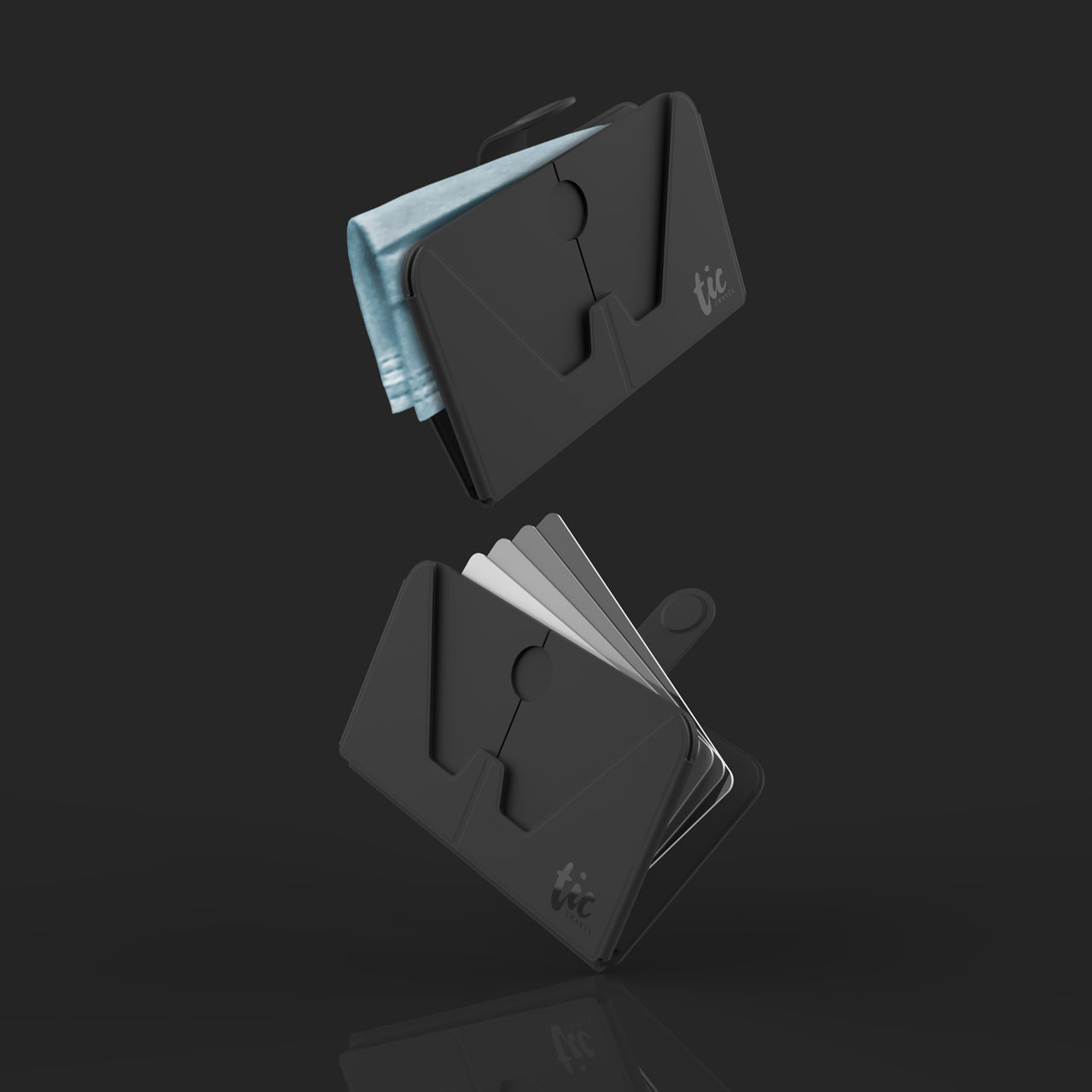 Tic Design, Tic Holder - Card-sized foldable holder for Phone / Mask