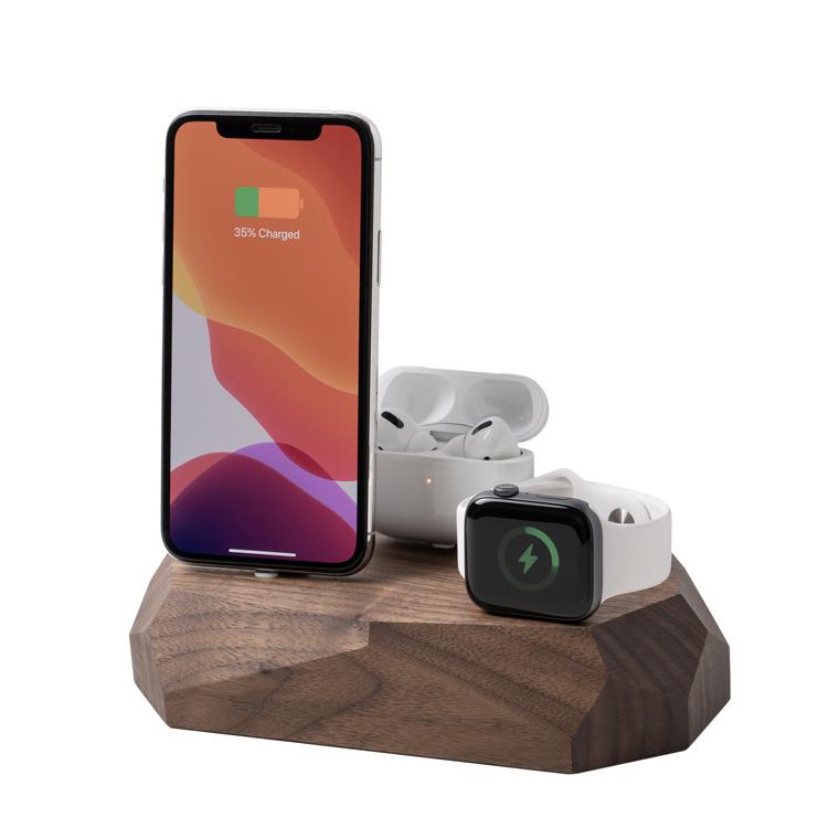 OAKYWOOD, Triple Charging Dock - iPhone, Apple Watch, AirPods charger - Oakywood