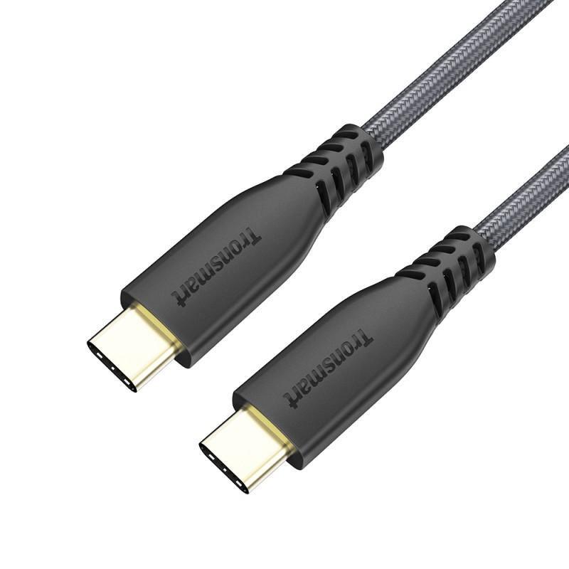 Tronsmart, Tronsmart TCC01 4ft USB-C to USB-C 2.0 Cable - Black