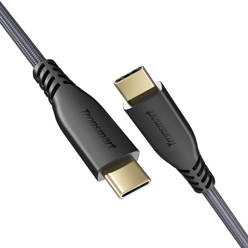 Tronsmart, Tronsmart TCC01 4ft USB-C to USB-C 2.0 Cable - Black