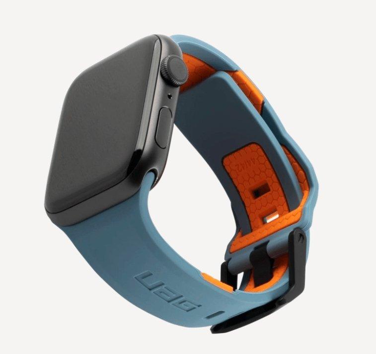 UAG, UAG Civilian Silicone Strap for Apple Watch 44/42 - Slate/Orange