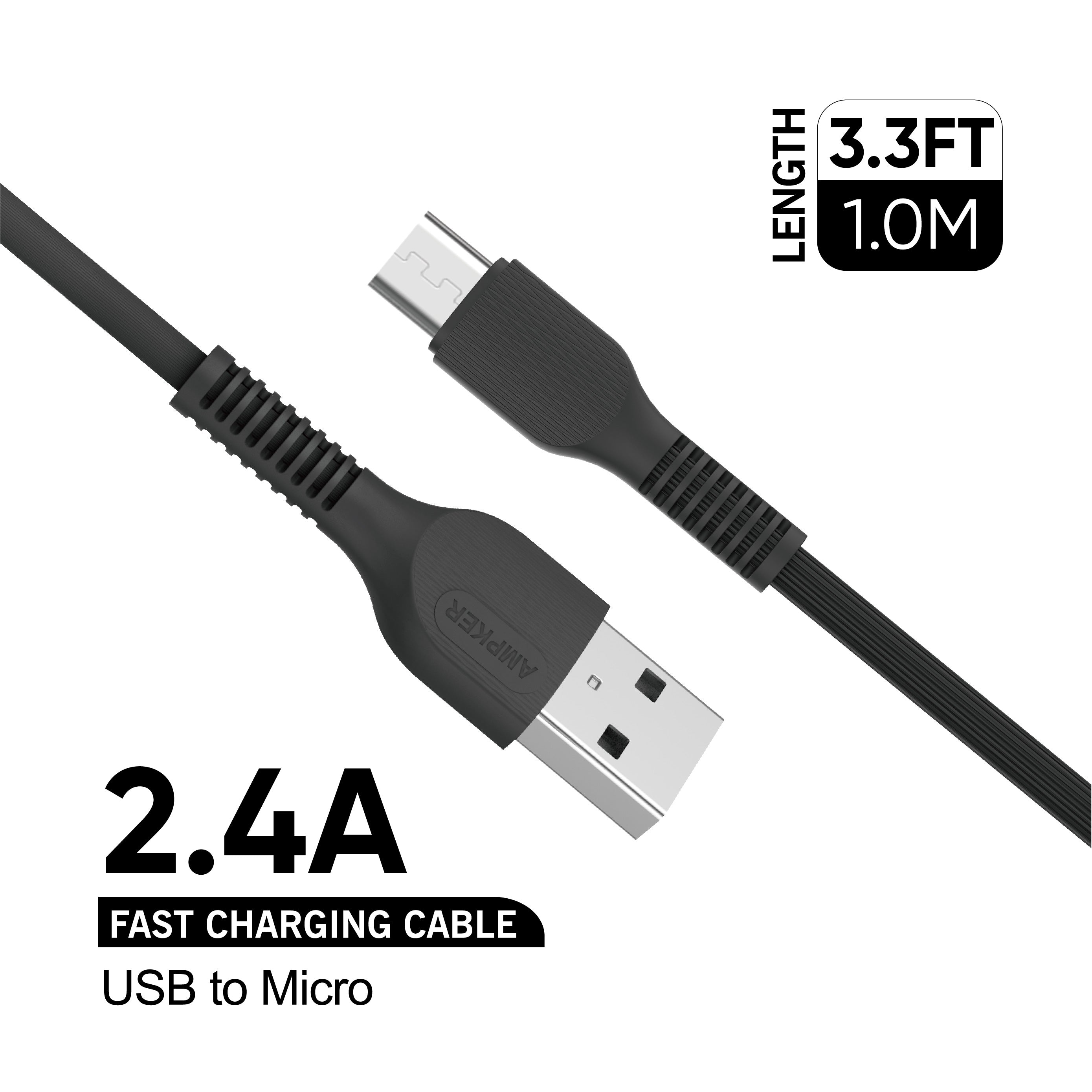 HRWireless, USB To Micro Thick Anti-Broken Cable