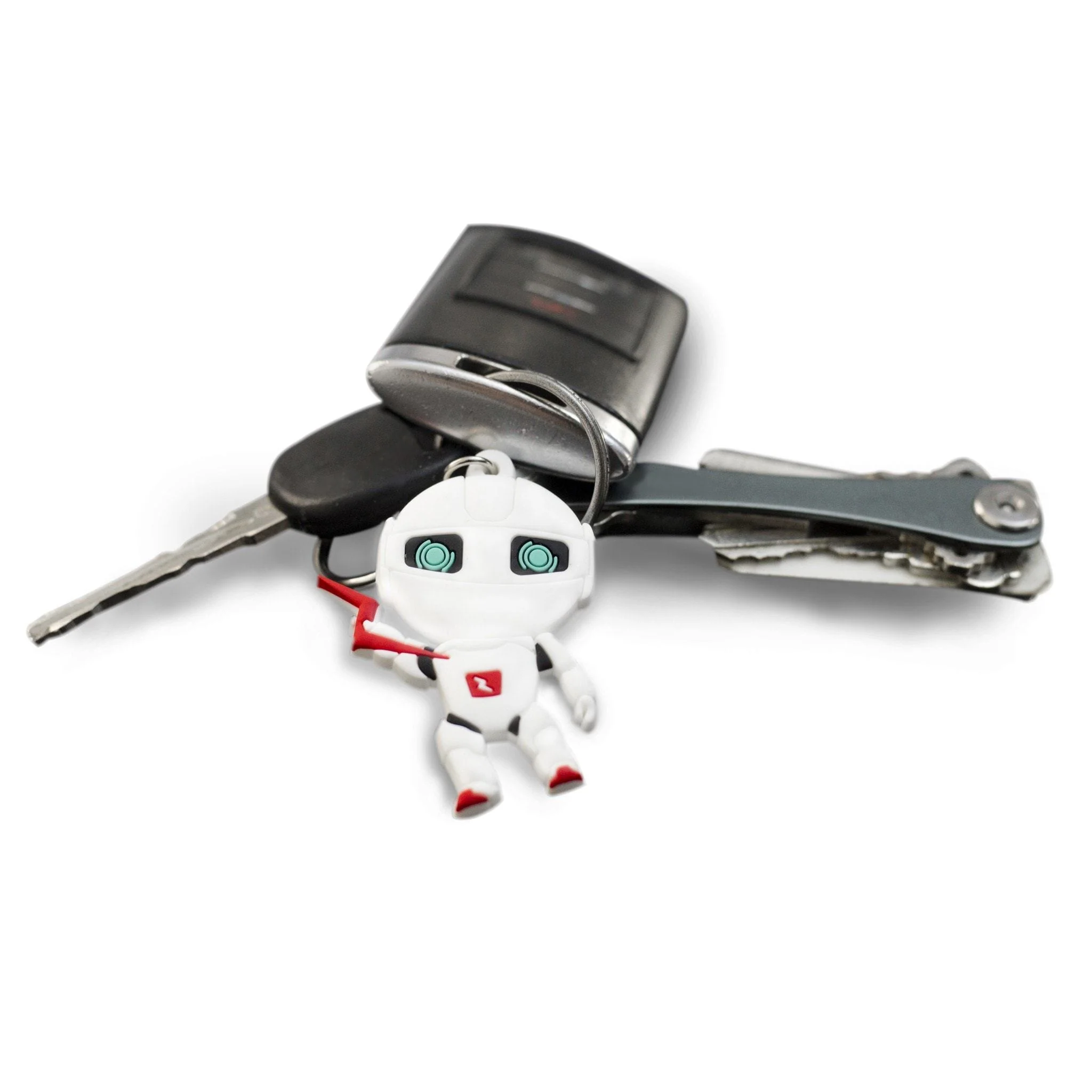 Zizo, White ZizoBOT Keychain