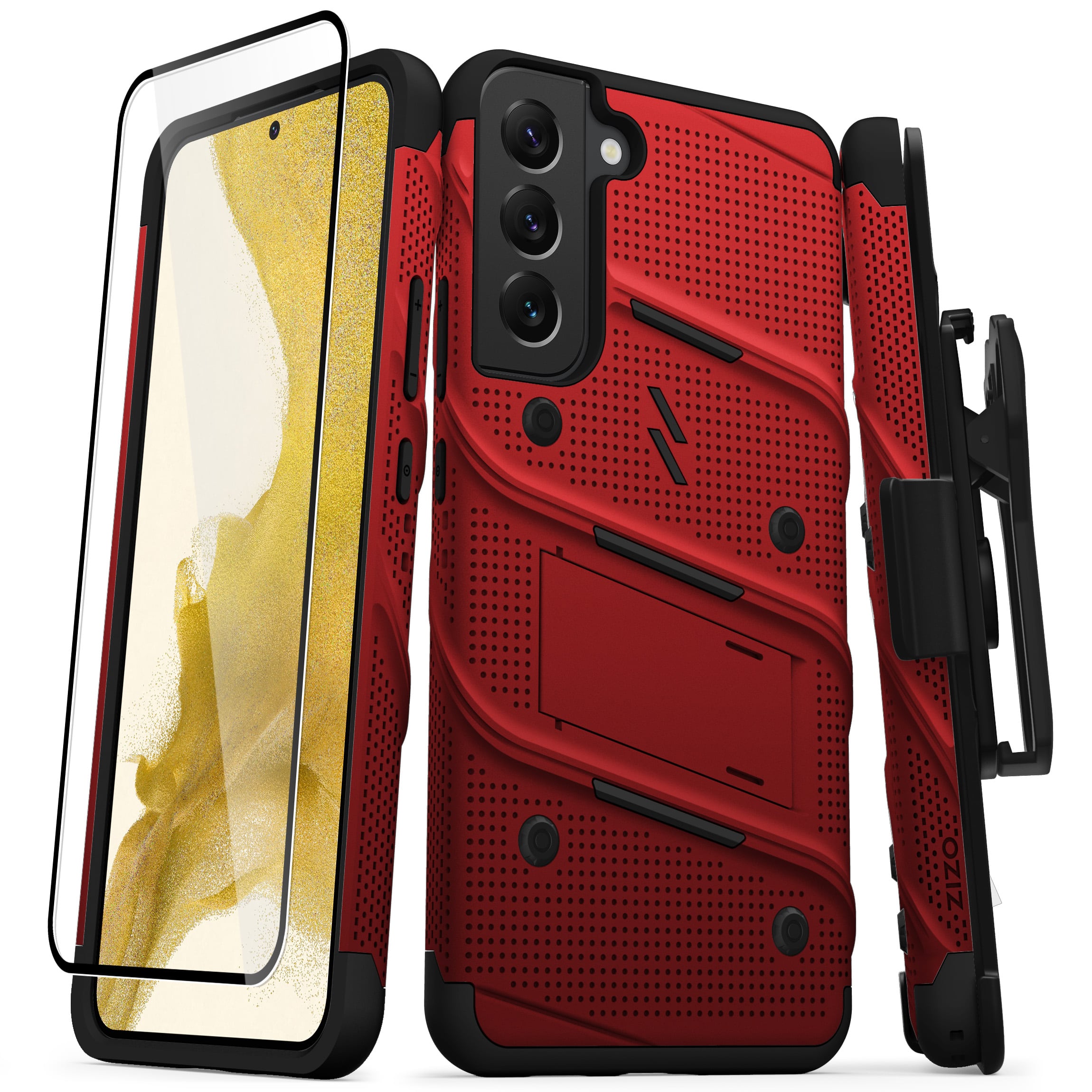 Zizo, ZIZO BOLT Bundle Galaxy S22 Plus Case - Red