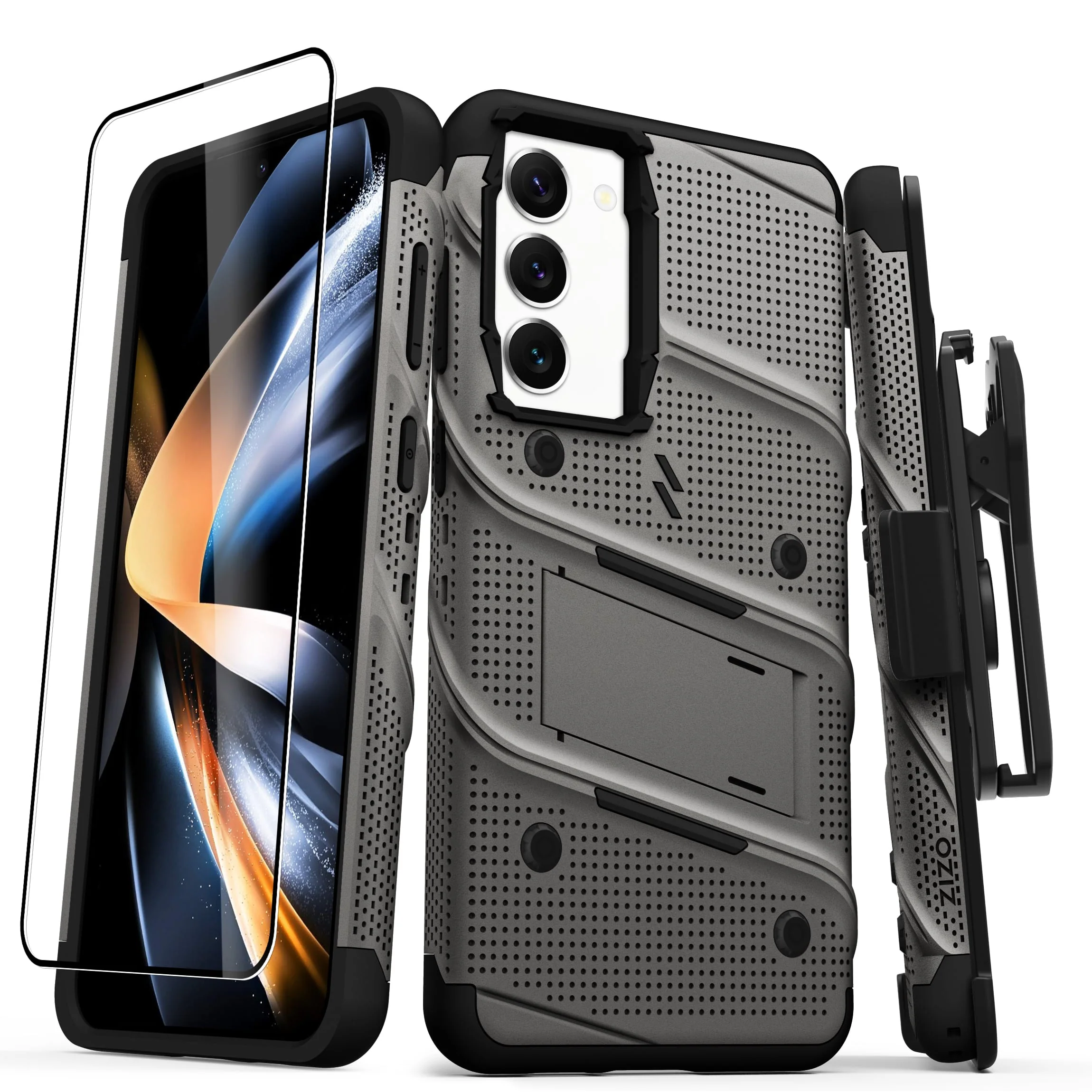 Zizo, ZIZO BOLT Bundle Galaxy S23 Plus Case - Gun Metal Gray