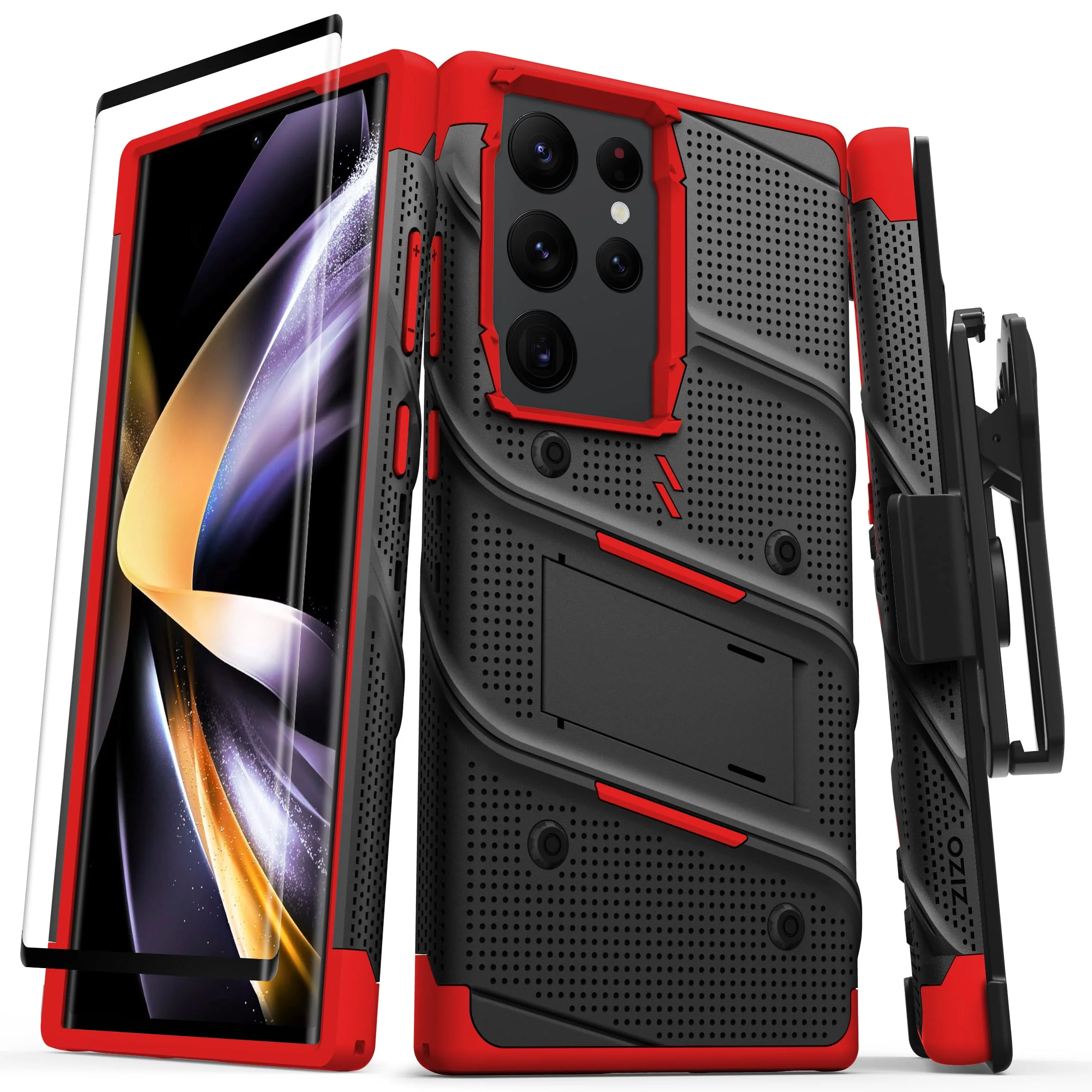 Zizo, ZIZO BOLT Bundle Galaxy S23 Ultra Case - Red