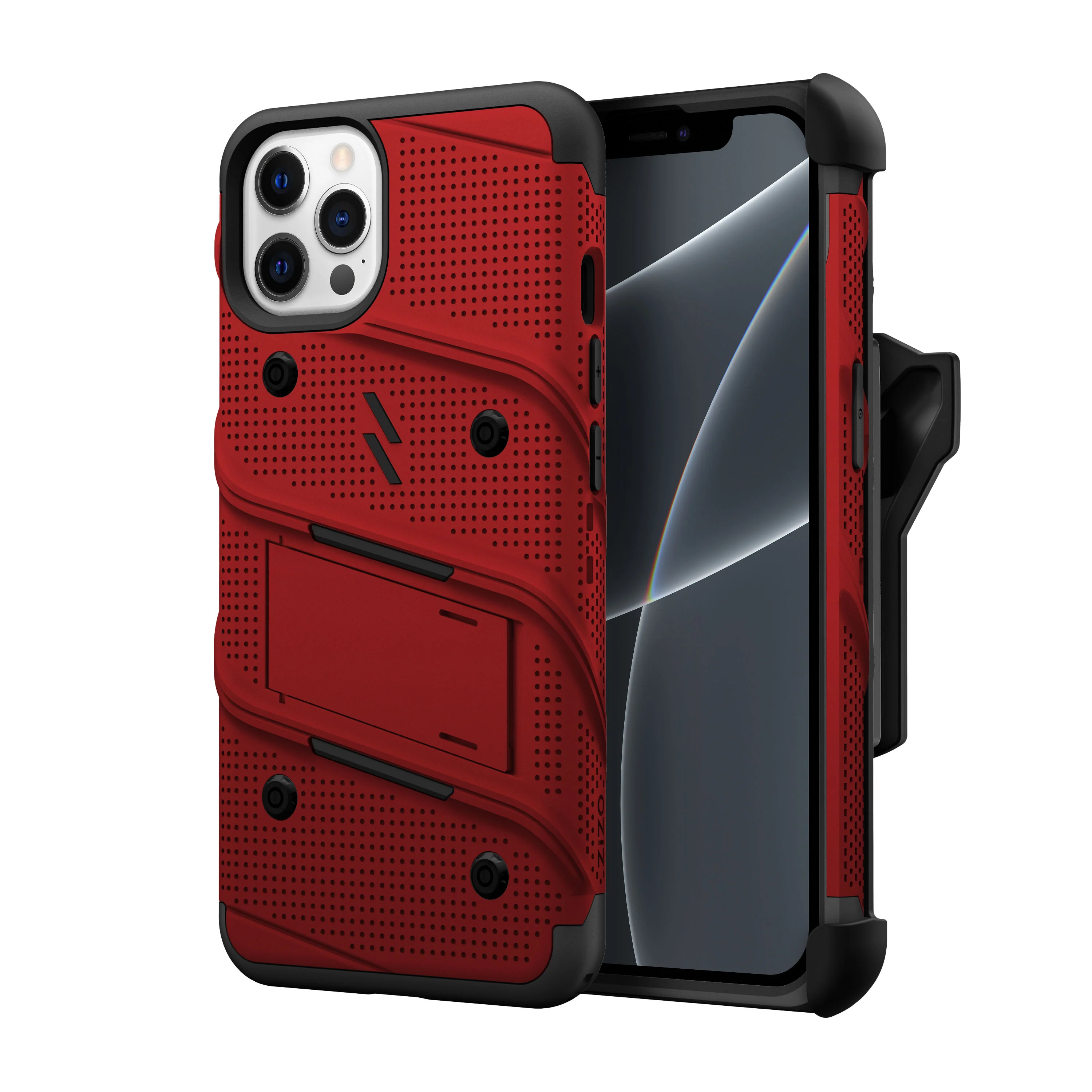 Zizo, ZIZO BOLT Bundle iPhone 13 Pro Max Case - Red