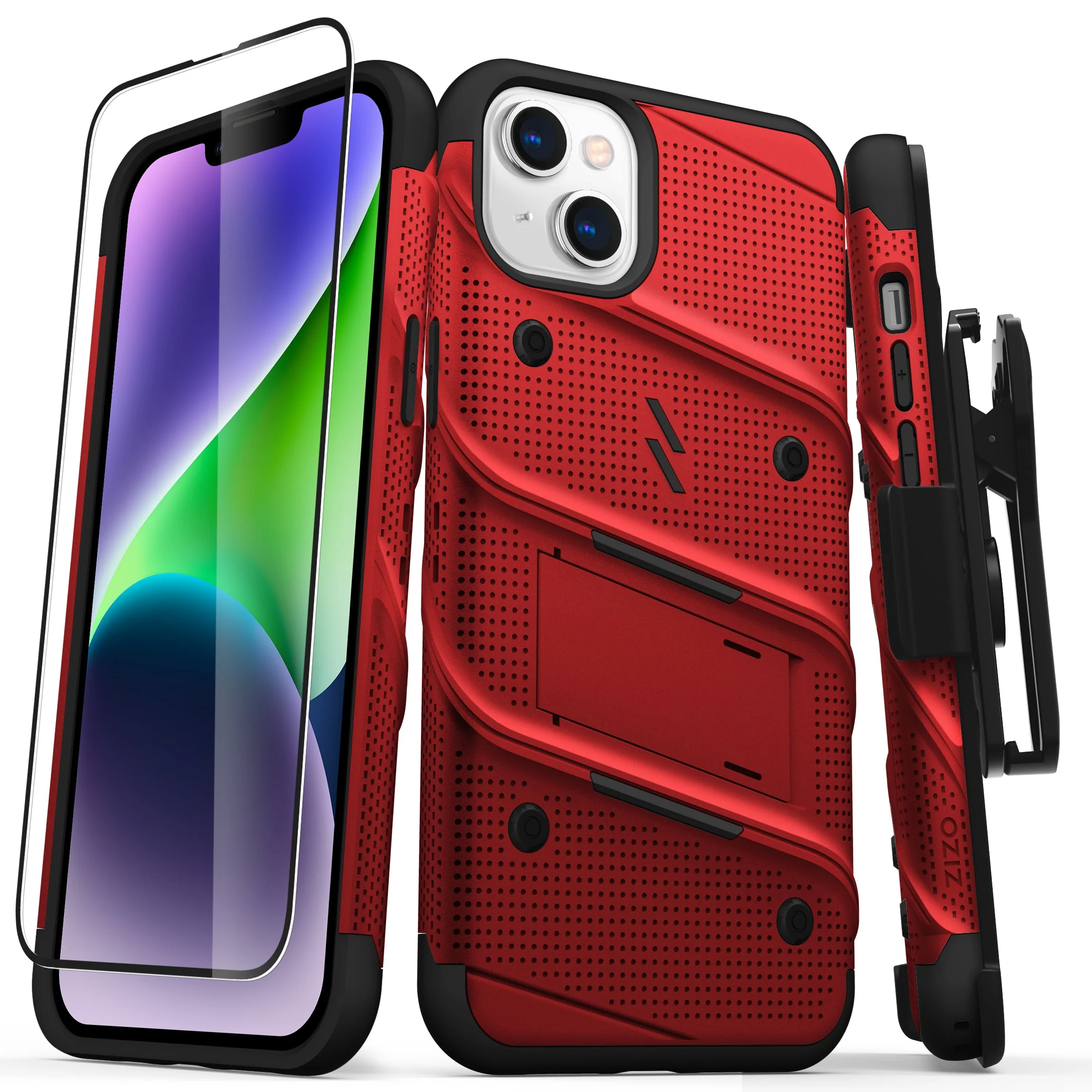 Zizo, ZIZO BOLT Bundle iPhone 14 Plus Case - Red