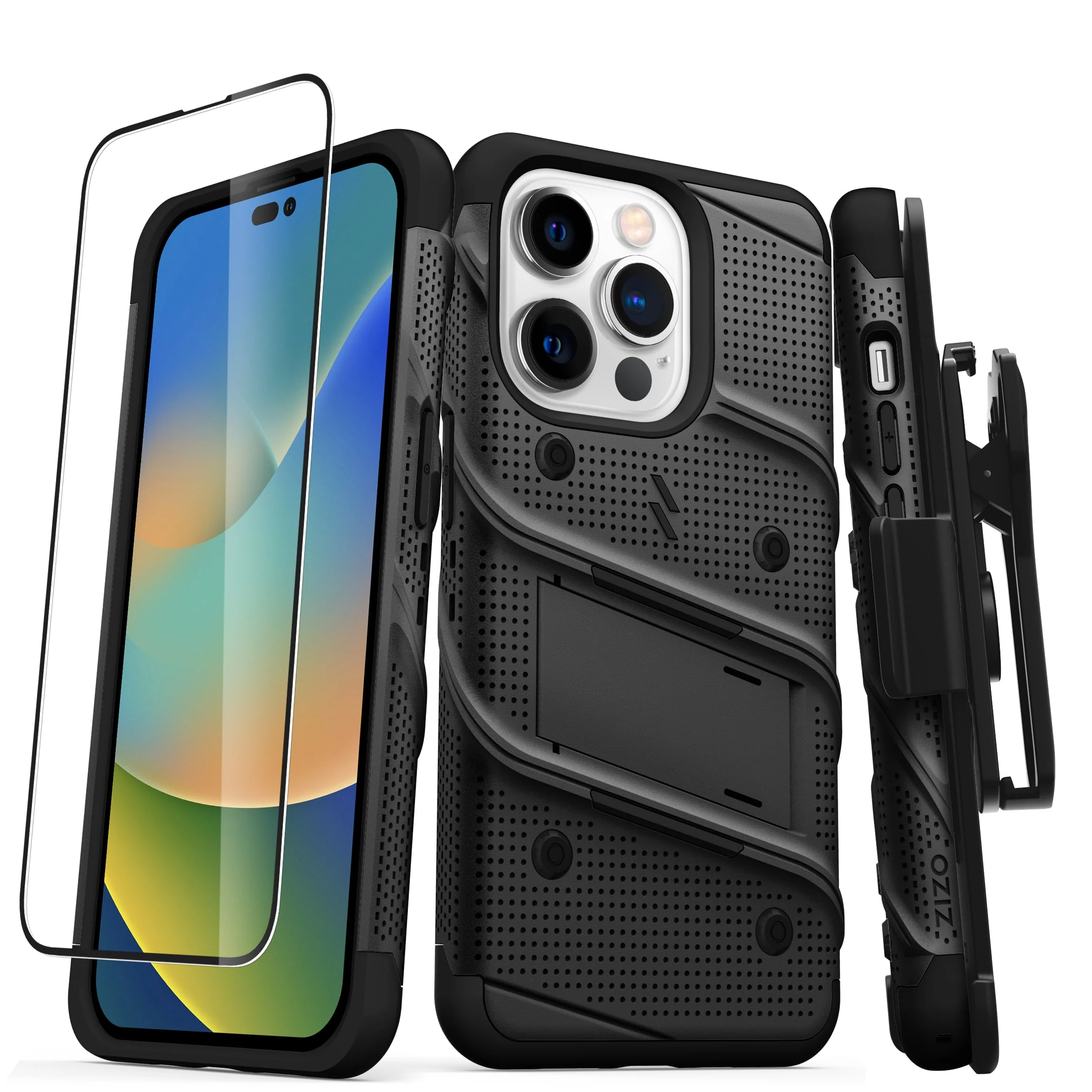 Zizo, ZIZO BOLT Bundle iPhone 14 Pro (6.1) Case - Black