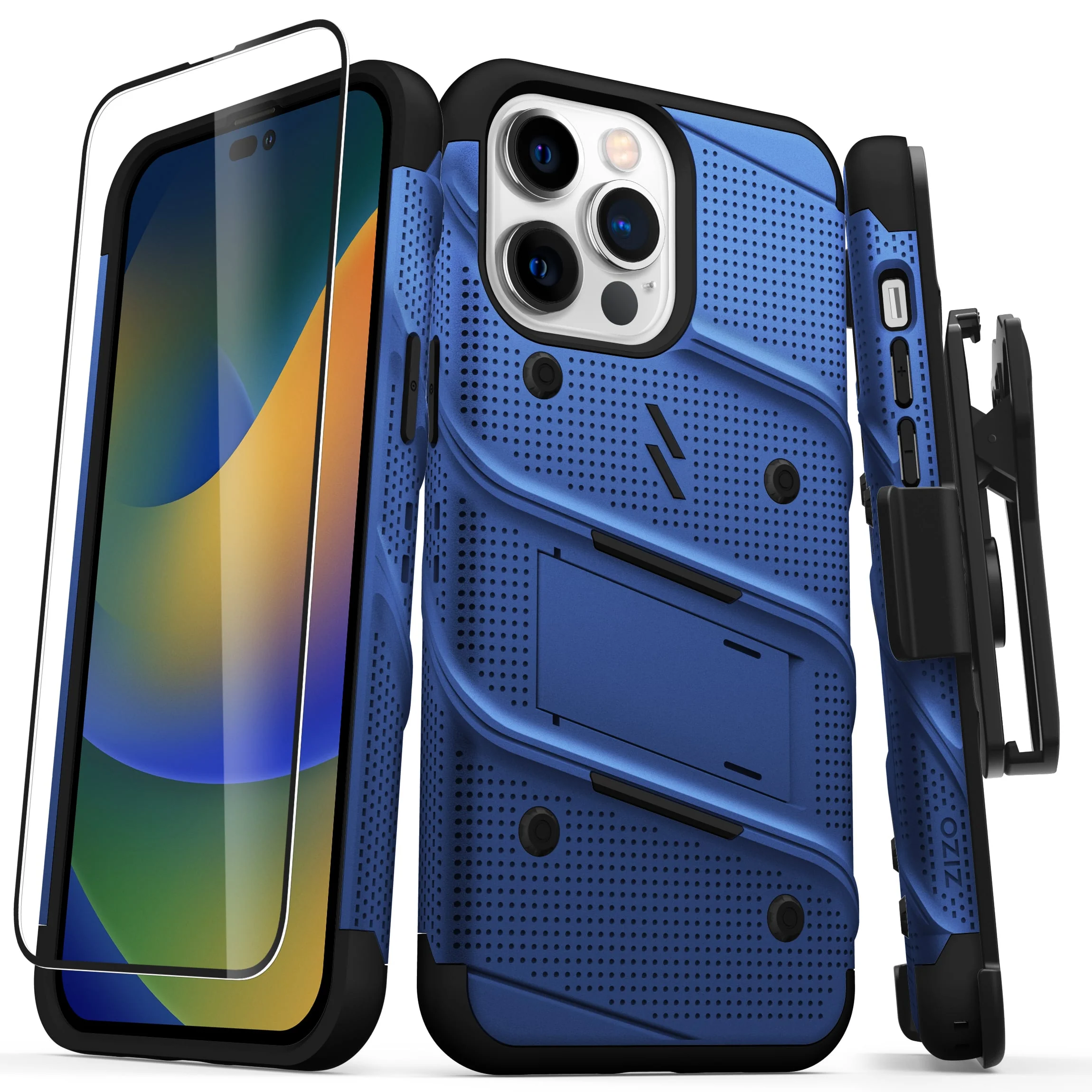 Zizo, ZIZO BOLT Bundle iPhone 14 Pro Max (6.7) Case - Blue