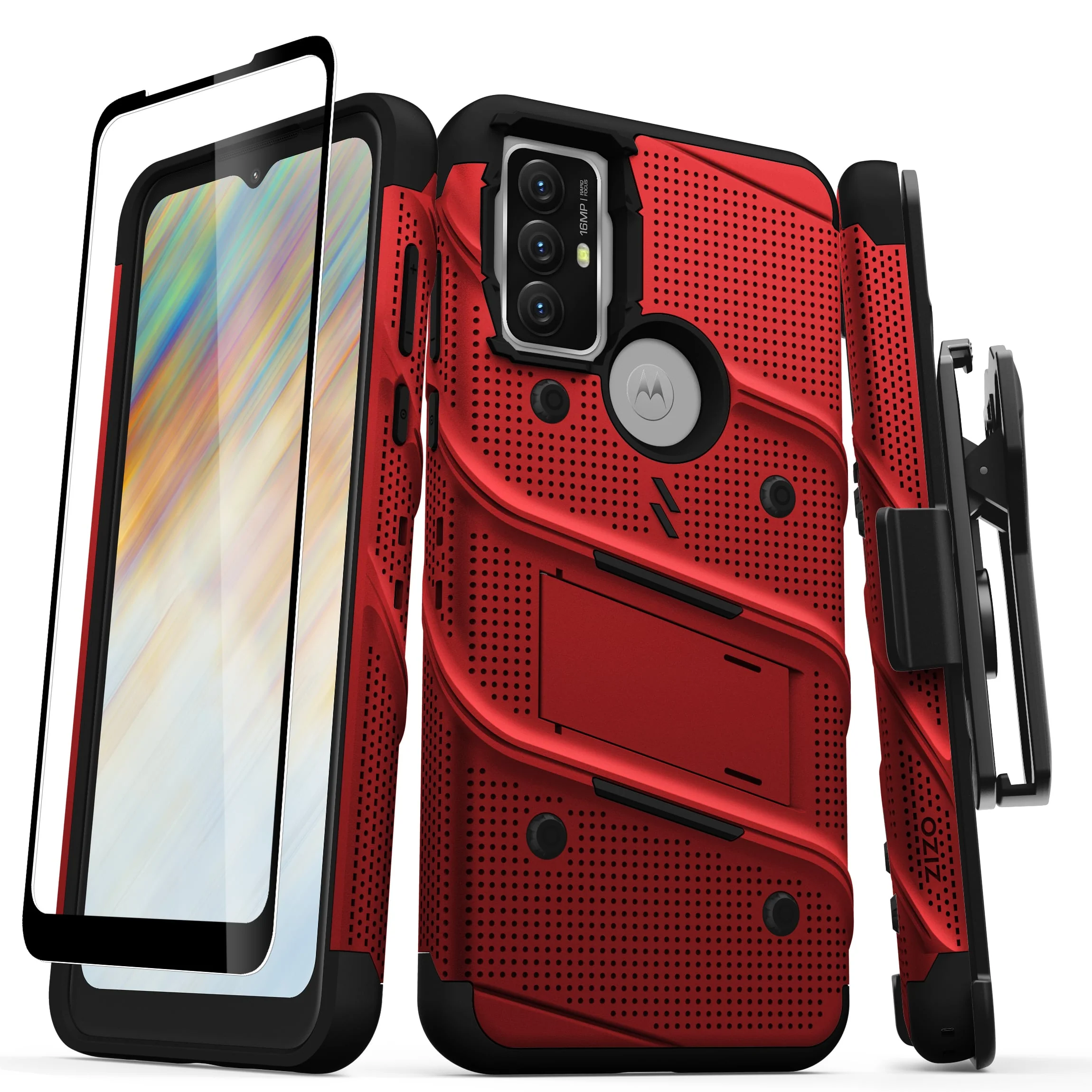 Zizo, ZIZO BOLT Bundle moto g play (2023) Case - Red