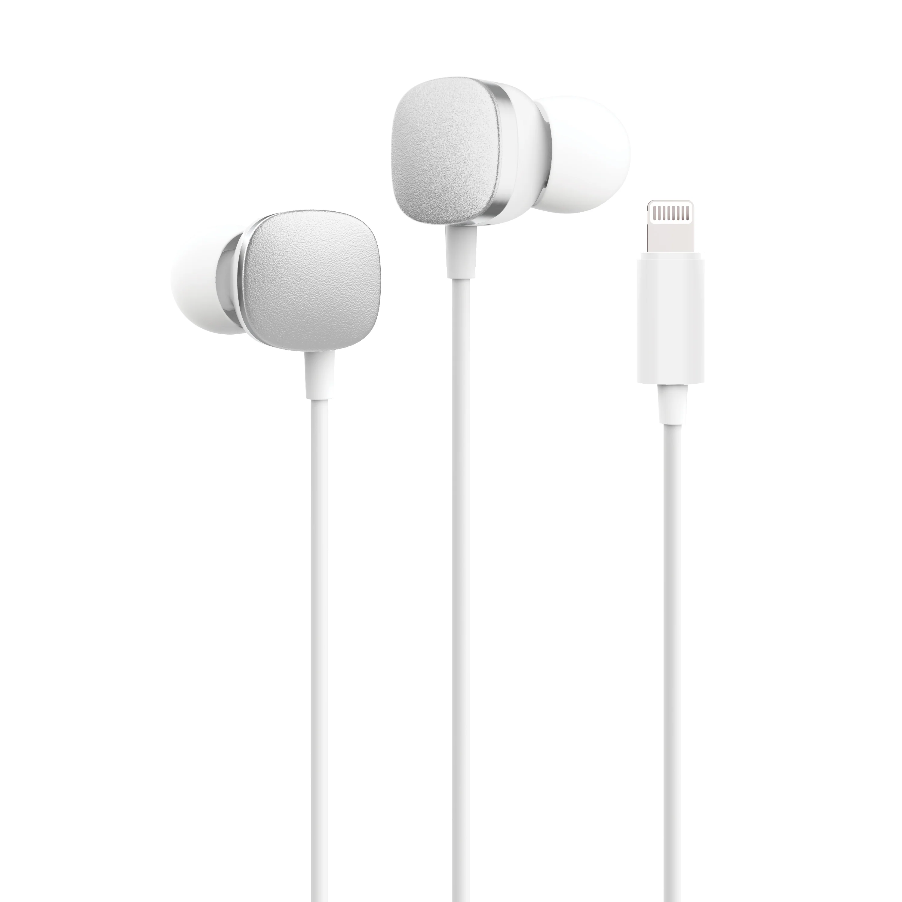 Zizo, ZIZO Wired Lightning Headphones MFI - White