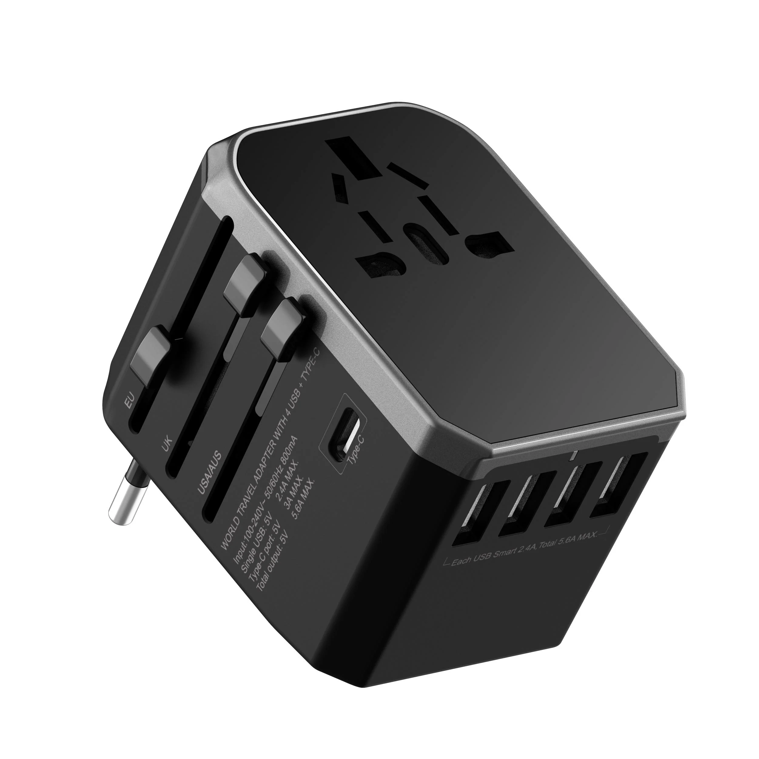 Zizo, ZIZO World Travel Adapter UA301 5.6a - Black