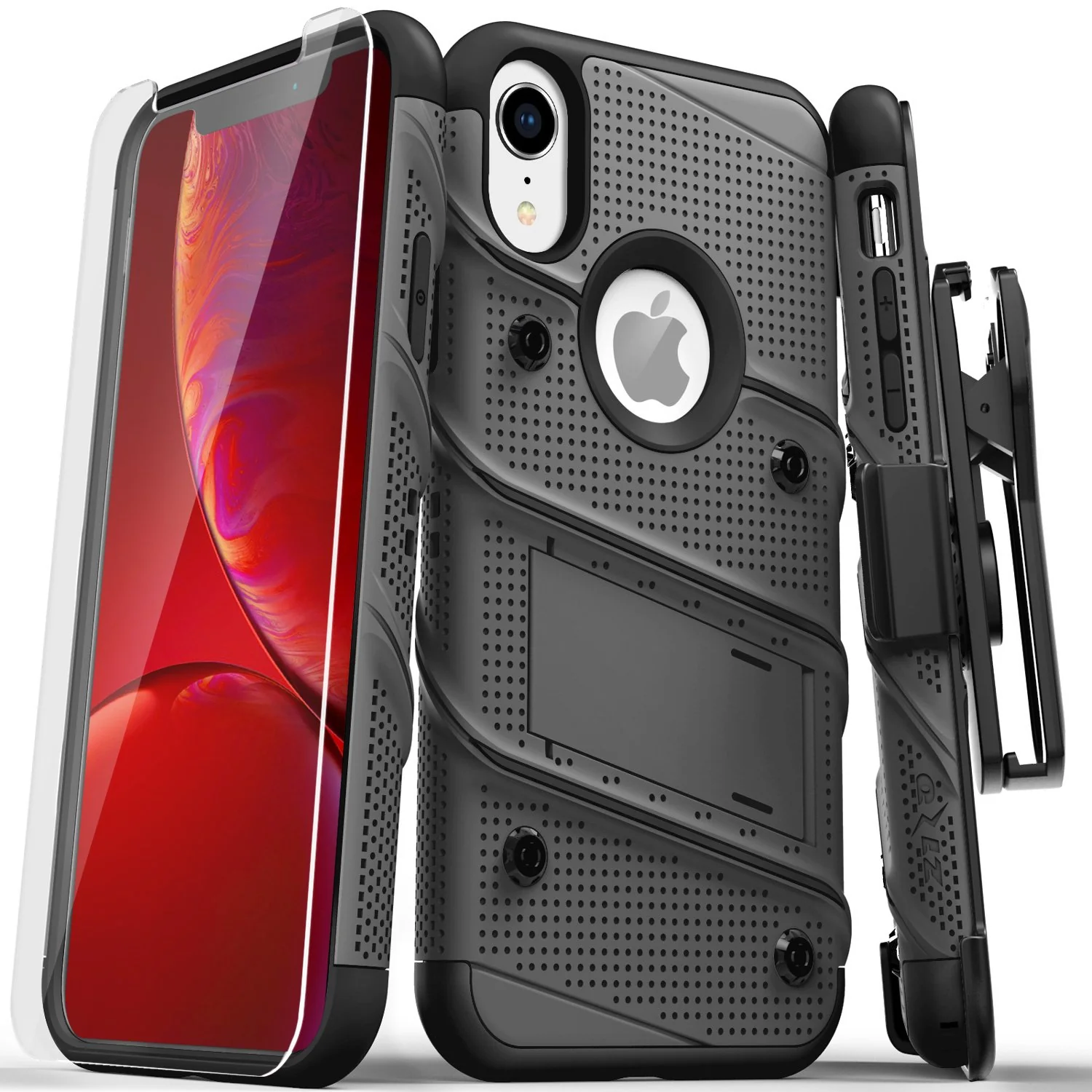 Zizo, Zizo Bolt Series Case iPhone XR (Metal Gray/Black)