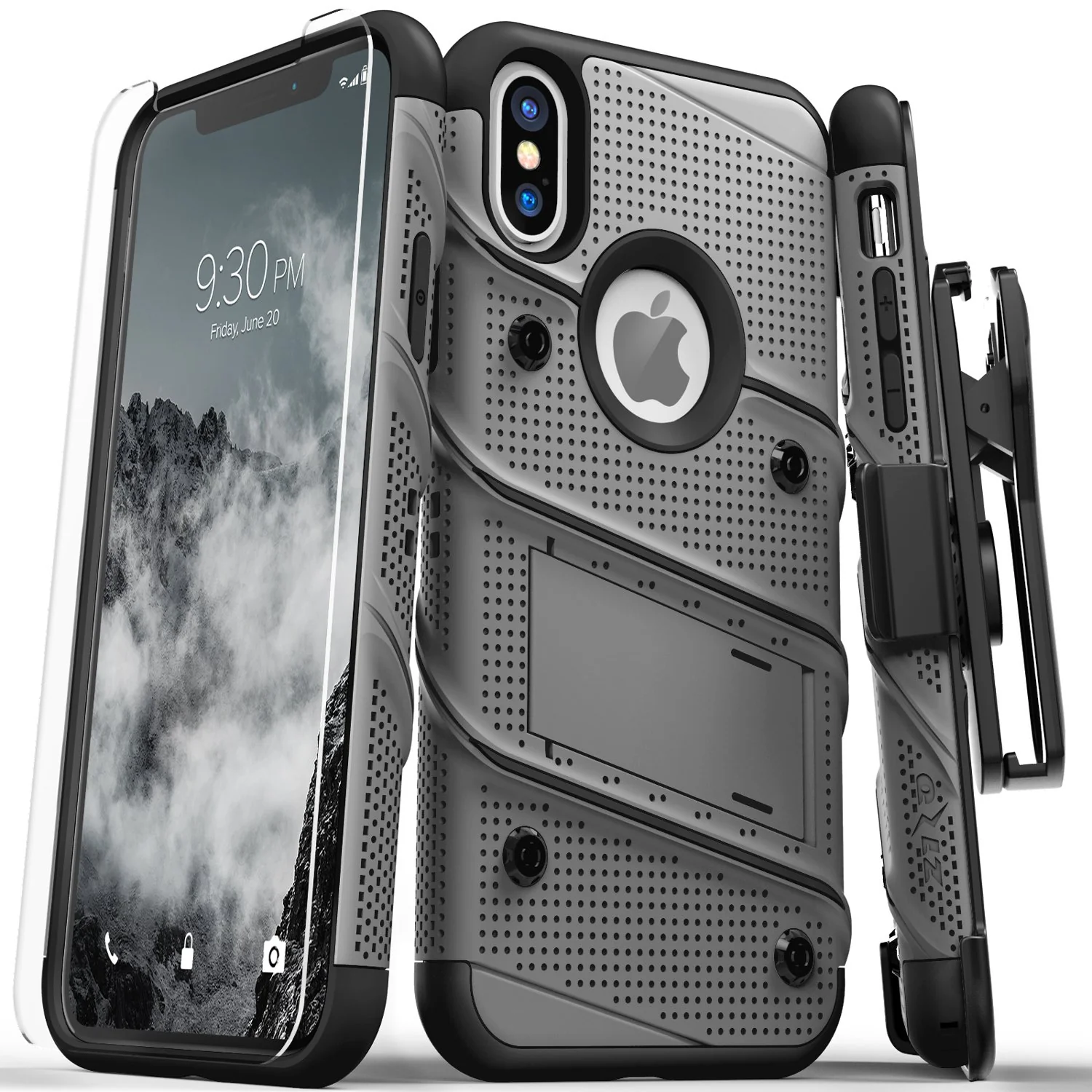 Zizo, Zizo Bolt Series Case iPhone XS Max (Gun Metal Gray/Black)