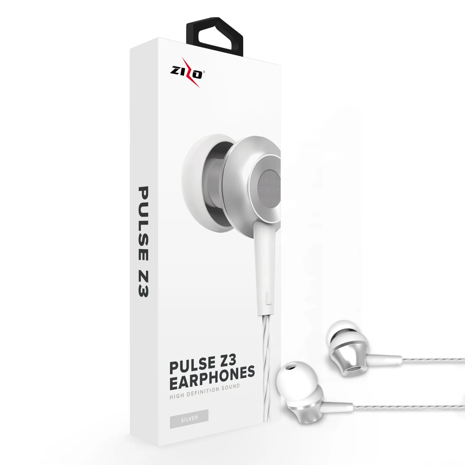 Zizo, Zizo Pulse Z3 In Ear Headphones Wired - Silver