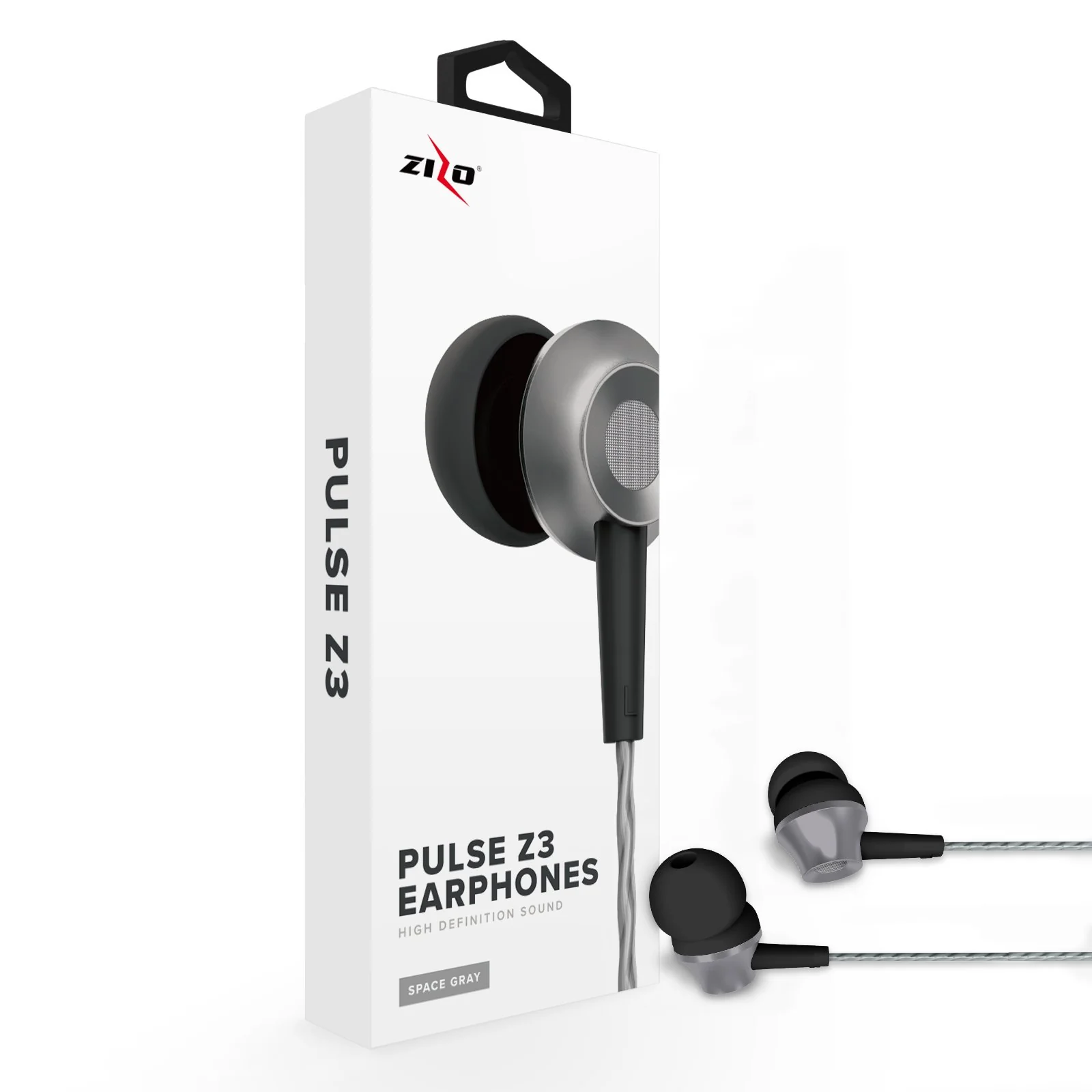 Zizo, Zizo Pulse Z3 In Ear Headphones Wired - Space Gray